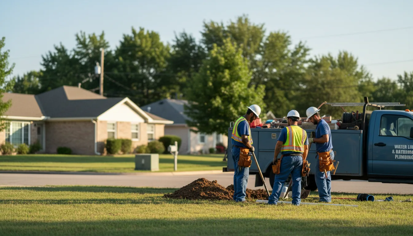Residential water line and bathroom plumbing service in Monroe City, MO